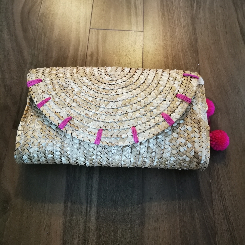 FREE Straw Pink Bag/Clutch/Purse